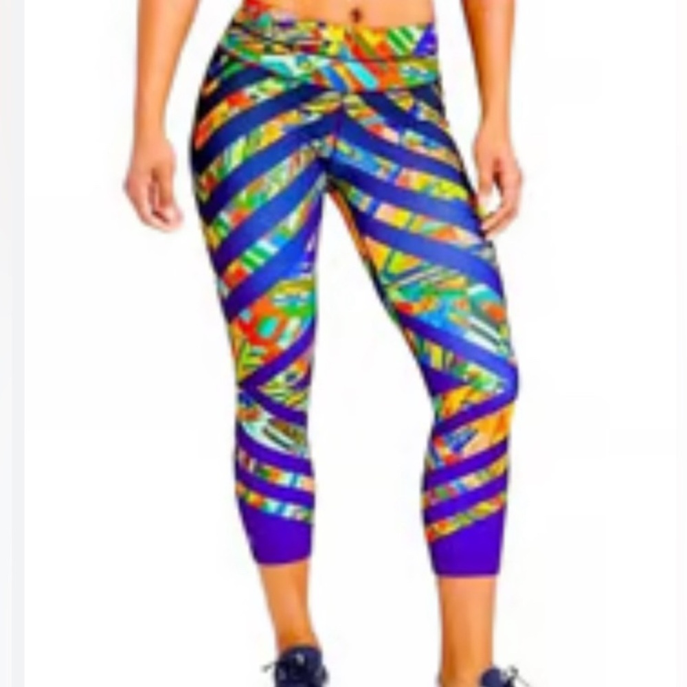Athleta Colorful Kaleidoscope Sonar Capri  leggings size XS